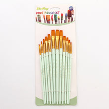Load image into Gallery viewer, 12 Pieces Nylon Hair Brush Watercolor Acrylic Paint Brush Art Painting
