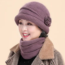 Load image into Gallery viewer, Warm Winter Knit Beanie Hats Middle-Aged and Elderly Hat Old Lady Dome Basin Women Cold-Proof Unisex
