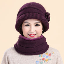 Load image into Gallery viewer, Warm Winter Knit Beanie Hats Middle-Aged and Elderly Hat Old Lady Dome Basin Women Cold-Proof Unisex
