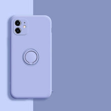 Lade das Bild in den Galerie-Viewer, Solid Color Silicone Ring Bracket Phone Case for iPhone 13 Pro Max
