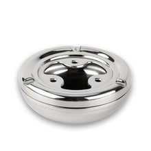 Load image into Gallery viewer, Ashtray Thickened Stainless Steel Ash Tray Lid Creative Trendy  Personalized Advertising round Ashtray
