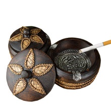 Load image into Gallery viewer, Ashtray Southeast Asian Style Handmade Tin Sheet Lid Decoration  Men's Gift Ashtray
