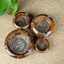 Lade das Bild in den Galerie-Viewer, Ashtray Solid Wood Exotic Thai Wood Carving Thailand Elephant  Solid Wood Creative Ashtray

