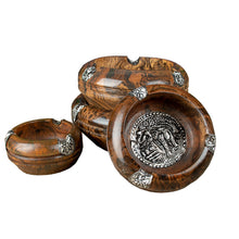 Lade das Bild in den Galerie-Viewer, Ashtray Solid Wood Exotic Thai Wood Carving Thailand Elephant  Solid Wood Creative Ashtray
