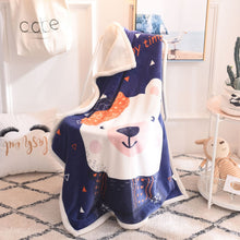 Lade das Bild in den Galerie-Viewer, Lambswool Children's Blanket Quilt Double Thick Flannel Nap Blanket Baby Cover Blanket
