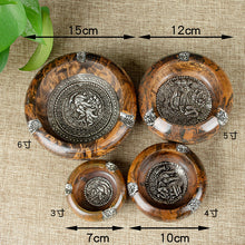 Lade das Bild in den Galerie-Viewer, Ashtray Solid Wood Exotic Thai Wood Carving Thailand Elephant  Solid Wood Creative Ashtray
