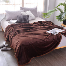 Load image into Gallery viewer, Thickened Flannel Blanket Sable Fur Casual Blanket Thermal Bed Sheet Mink Fur Fabric Blanket
