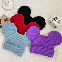 Lade das Bild in den Galerie-Viewer, Warm Winter Knit Beanie Hats  Korean Cute Mickey Head Net Red Men and Women Unisex
