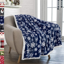 Lade das Bild in den Galerie-Viewer, Blanket Red and Black Plaid Flannel Woolen Blanket Christmas
