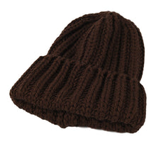 Lade das Bild in den Galerie-Viewer, Warm Winter Knit Beanie Hats Women's Autumn and Winter New Coarse Yarn Solid Color Casual All-Matching Unisex
