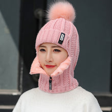 Lade das Bild in den Galerie-Viewer, Warm Winter Knit Beanie Hats Women's Warm Korean Fashion Velvet Cold Protection Scarf Unisex
