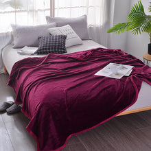 Load image into Gallery viewer, Thickened Flannel Blanket Sable Fur Casual Blanket Thermal Bed Sheet Mink Fur Fabric Blanket
