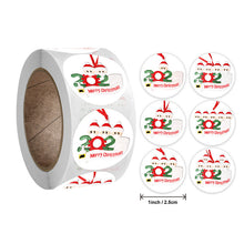 Load image into Gallery viewer, 2x500pcs Christmas Xmas Face Mask Merry Christmas Christmas Decoration Self-Adhesive Sticker tape
