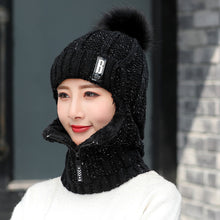 Lade das Bild in den Galerie-Viewer, Warm Winter Knit Beanie Hats Women's Warm Korean Fashion Velvet Cold Protection Scarf Unisex
