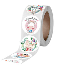 Load image into Gallery viewer, 3x500pcs Xmas Christmas  Stickers Roll Labels 8 Designs Children Drums Reward Animal Toy Decoration

