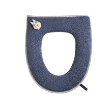 Load image into Gallery viewer, 3pcs Toilet Seat Cover Pads Cute Teddy Plush    Zipper        Washer
