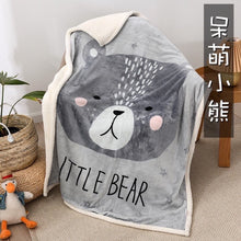 Lade das Bild in den Galerie-Viewer, Lambswool Children's Blanket Quilt Double Thick Flannel Nap Blanket Baby Cover Blanket
