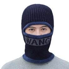 Load image into Gallery viewer, Warm Winter Knit Beanie Hats Scarf One-Piece Men's Fleece Thickened Warm Wool One-Piece Cycling Face Care Cold-Proof Cotton Unisex
