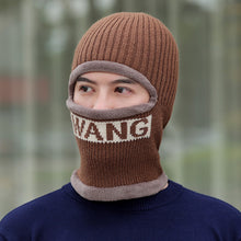 Load image into Gallery viewer, Warm Winter Knit Beanie Hats Scarf One-Piece Men's Fleece Thickened Warm Wool One-Piece Cycling Face Care Cold-Proof Cotton Unisex

