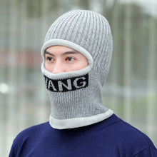 Load image into Gallery viewer, Warm Winter Knit Beanie Hats Scarf One-Piece Men's Fleece Thickened Warm Wool One-Piece Cycling Face Care Cold-Proof Cotton Unisex
