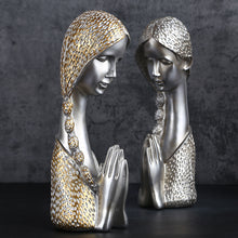 Load image into Gallery viewer, 33cm Half-Length Girl Resin Craft Ornament for Living Room Home Decorations
