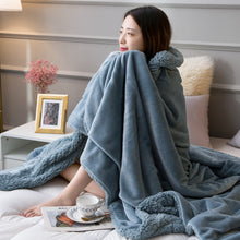 Lade das Bild in den Galerie-Viewer, Autumn and Winter Double-Layer Thickened Warm Berber Fleece Blanket Milk Fiber Cover Blanket Blanket Flannel

