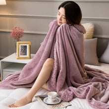 Lade das Bild in den Galerie-Viewer, Autumn and Winter Double-Layer Thickened Warm Berber Fleece Blanket Milk Fiber Cover Blanket Blanket Flannel
