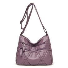 Lade das Bild in den Galerie-Viewer, Backpack Fashion Messenger Bag Shoulder Bag Lightweight Soft Pu Satchel Middle-Aged   Mother Bag
