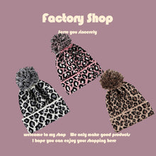 Load image into Gallery viewer, Warm Winter Knit Beanie Hats Women's Leopard Hat Korean-Style Fashion Face-Looking Small Unisex
