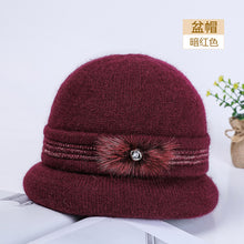 Load image into Gallery viewer, Warm Winter Knit Beanie Hats  Fashion Middle-Aged Mom Grandma Generation Hat Unisex
