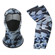 Load image into Gallery viewer, 1 Pair of Sleeves 1 Head Cover Summer Ice Silk Face Mask for Outdoor Cycling
