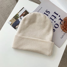 Load image into Gallery viewer, Warm Winter Knit Beanie Hats Solid Color Women Autumn and Winter Korean Ins All-Matching Thickened Warm Wool Winter Unisex
