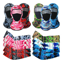Load image into Gallery viewer, 1 Pair of Sleeves 1 Head Cover Summer Ice Silk Face Mask for Outdoor Cycling
