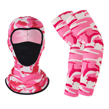 Load image into Gallery viewer, 1 Pair of Sleeves 1 Head Cover Summer Ice Silk Face Mask for Outdoor Cycling
