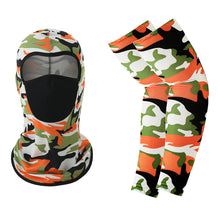Load image into Gallery viewer, 1 Pair of Sleeves 1 Head Cover Summer Ice Silk Face Mask for Outdoor Cycling
