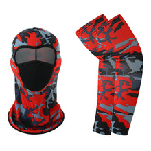Load image into Gallery viewer, 1 Pair of Sleeves 1 Head Cover Summer Ice Silk Face Mask for Outdoor Cycling

