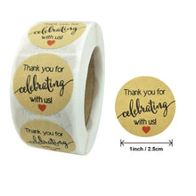 Load image into Gallery viewer, 2x500pcs Christmas Xmas Thank You for Celebration with Us Valentine&#39;s Day Sticker Thank You Label tape
