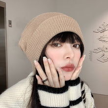 Load image into Gallery viewer, Warm Winter Knit Beanie Hats Solid Color Women Autumn and Winter Korean Ins All-Matching Thickened Warm Wool Winter Unisex
