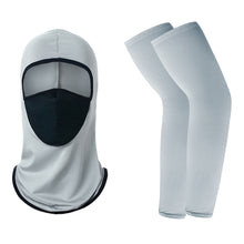 Load image into Gallery viewer, 1 Pair of Sleeves 1 Head Cover Summer Ice Silk Face Mask for Outdoor Cycling
