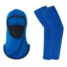 Load image into Gallery viewer, 1 Pair of Sleeves 1 Head Cover Summer Ice Silk Face Mask for Outdoor Cycling

