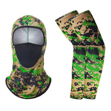 Load image into Gallery viewer, 1 Pair of Sleeves 1 Head Cover Summer Ice Silk Face Mask for Outdoor Cycling
