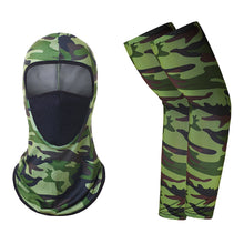 Load image into Gallery viewer, 1 Pair of Sleeves 1 Head Cover Summer Ice Silk Face Mask for Outdoor Cycling
