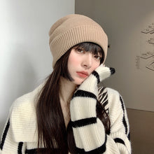Load image into Gallery viewer, Warm Winter Knit Beanie Hats Solid Color Women Autumn and Winter Korean Ins All-Matching Thickened Warm Wool Winter Unisex
