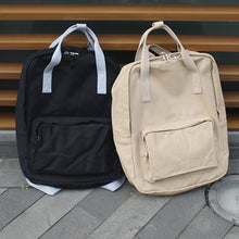 Load image into Gallery viewer, Backpack Simple  Canvas Casual  Versatile Good-looking Unisex Large Capacity Schoolbag for Male and Female Students
