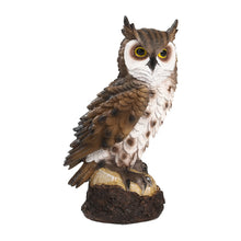 Lade das Bild in den Galerie-Viewer, 17cm Brown Gray Garden Owl Resin Statue Crafts for Yard Balcony Decoration
