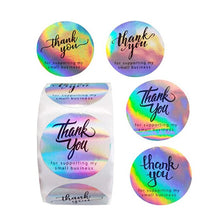 Load image into Gallery viewer, 3x500pcs Xmas Christmas Stickers Roll Label 8 Design Wedding Decoration Thank You Laser Baking Candy Tape
