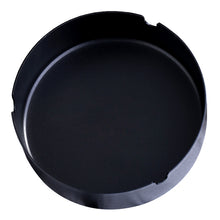 Lade das Bild in den Galerie-Viewer, Ashtray 10cm round Black Frosted Metal Stainless Steel  Advertising Ashtray
