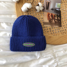 Lade das Bild in den Galerie-Viewer, Warm Winter Knit Beanie Hats Korean Letter Women Autumn Parent-Child Korean Style Hundred Wool Toe Cap Unisex
