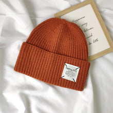Lade das Bild in den Galerie-Viewer, Warm Winter Knit Beanie Hats Japanese Thickened Wool Women Student Korean Style Couple Pullover Male Unisex
