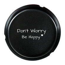 Lade das Bild in den Galerie-Viewer, Ashtray 10cm round Black Frosted Metal Stainless Steel  Advertising Ashtray
